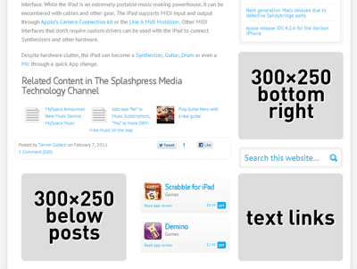 advertising regions below the fold