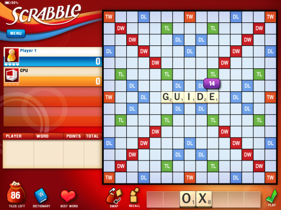 Scrabble for iPad