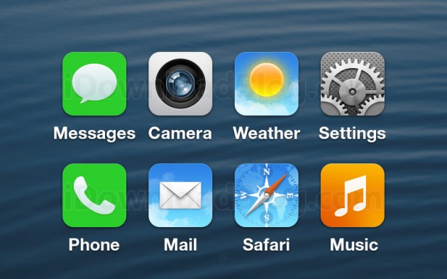 first leaked screenshot of iOS 7