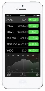 iOS 7 screenshots stocks