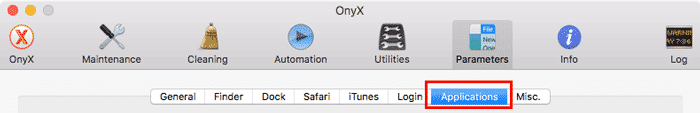 customize macos onyx-applications-tab