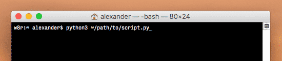 python 3 mac command line 