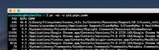 Ps Command On Mac Pro Terminal Commands: 10 Uses for ps on macOS - Apple Gazette