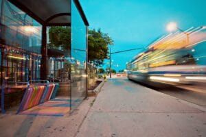 Timelapse Photo of Bus Stop