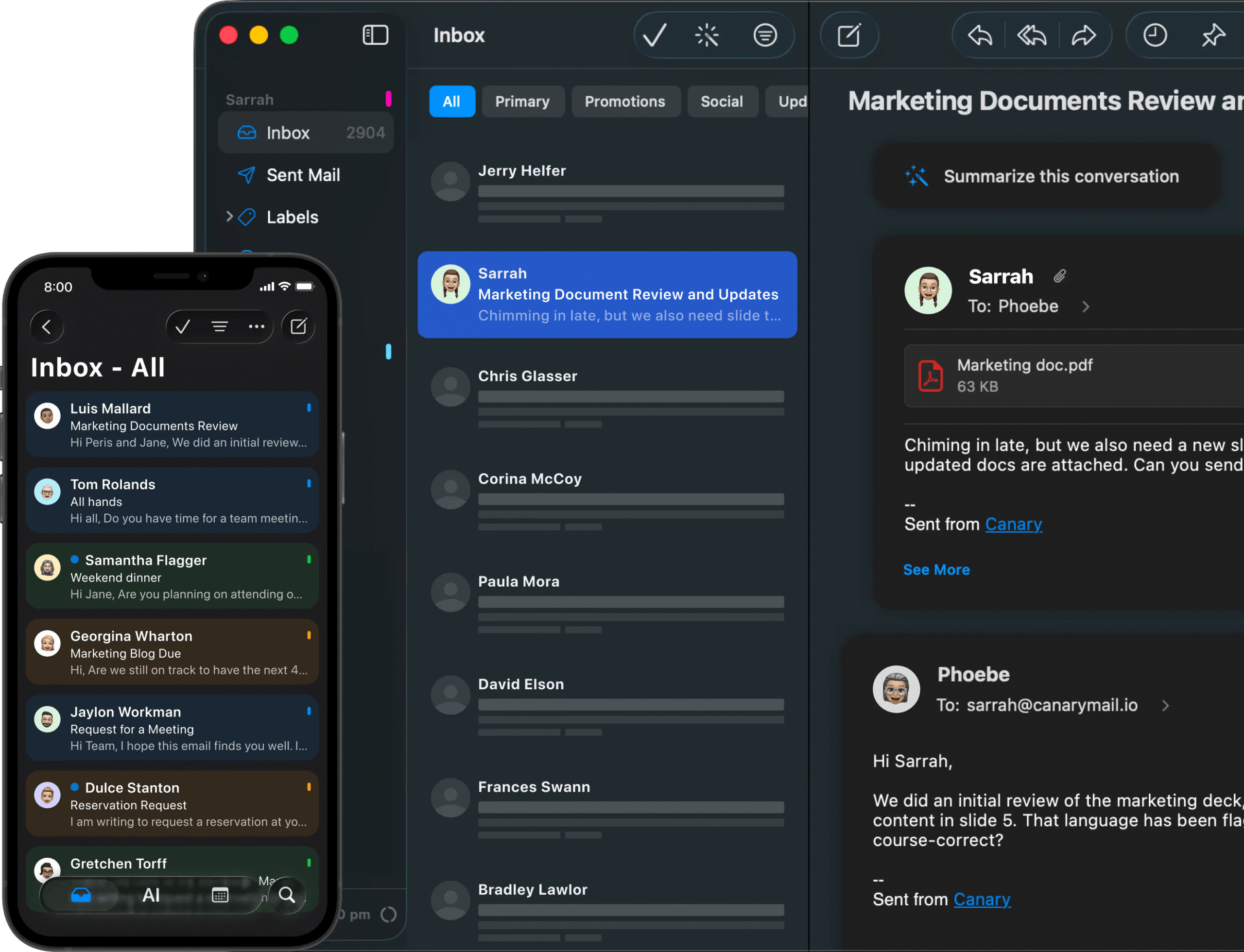 Canary Mail - macOS, iOS