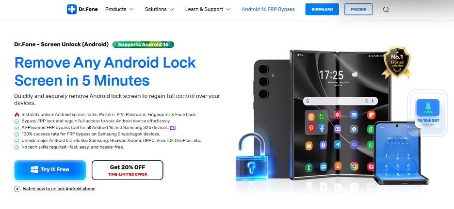 drfone screen unlock for android