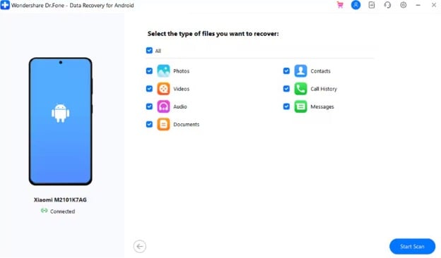 choose photos to recover